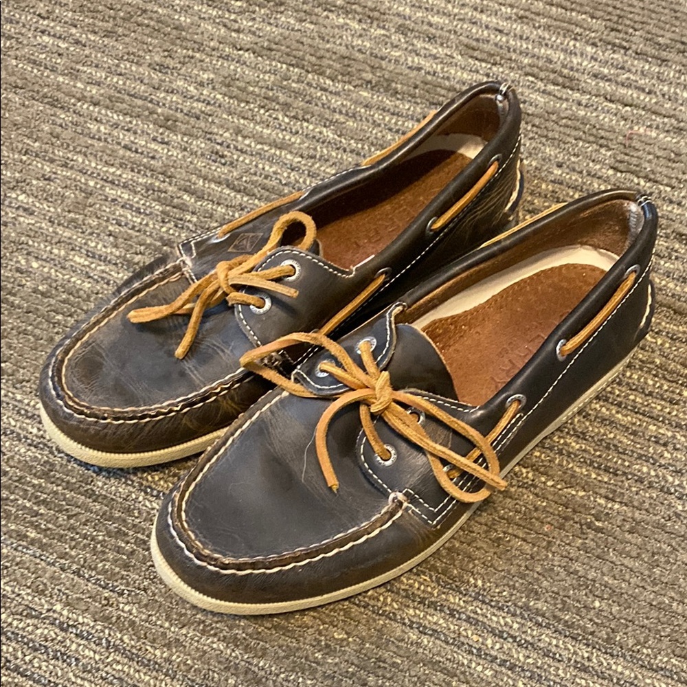 Sperry Brown Leather Boat Shoes